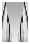 Poster BLACK AND WHITE ARCHITECTURAL MINIMALIST CONCRETE BLOCKS