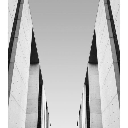 Poster BLACK AND WHITE ARCHITECTURAL MINIMALIST CONCRETE BLOCKS - Πολεις - Χαρτες Sticky 2