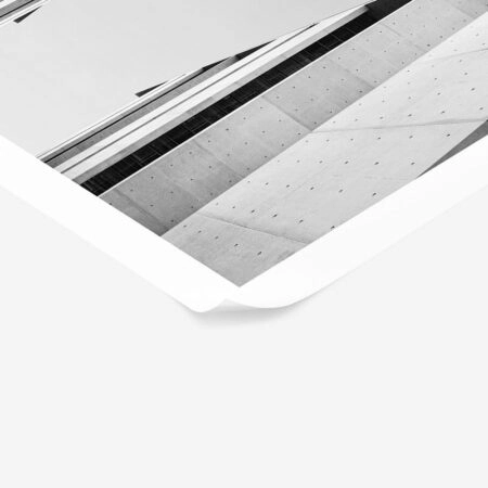 Poster BLACK AND WHITE ARCHITECTURAL MINIMALIST CONCRETE BLOCKS - Πολεις - Χαρτες Sticky 1