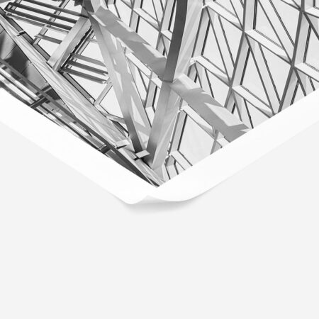 Poster BLACK AND WHITE ARCHITECTURAL MINIMALIST STEEL FRAME - Πολεις - Χαρτες Sticky 1
