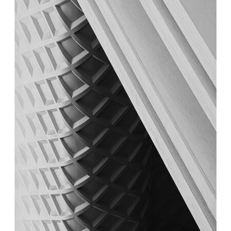 Poster BLACK AND WHITE ARCHITECTURAL MODERN GEOMETRIC ROOF - Πολεις - Χαρτες Sticky 2