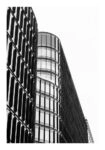 Poster BLACK AND WHITE ARCHITECTURAL MODERN GLASS BUILDING
