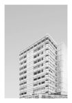 Poster BLACK AND WHITE ARCHITECTURAL MODULAR WINDOW PATTERN