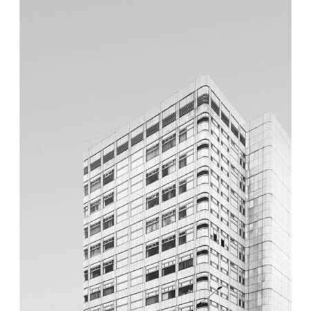 Poster BLACK AND WHITE ARCHITECTURAL MODULAR WINDOW PATTERN - Πολεις - Χαρτες Sticky 2