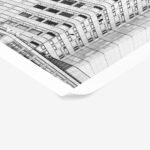 Poster BLACK AND WHITE ARCHITECTURAL MODULAR WINDOW PATTERN