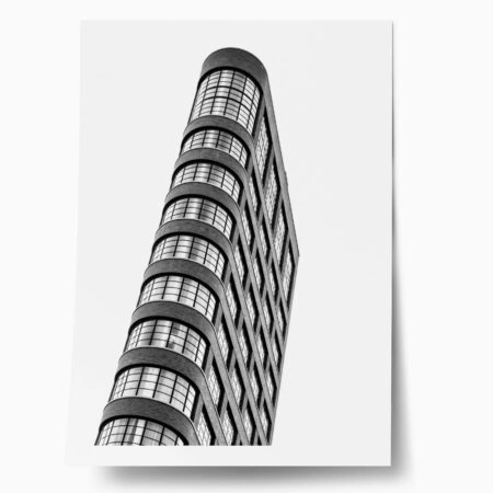 Poster BLACK AND WHITE ARCHITECTURAL NARROW BUILDING 2 - Πολεις - Χαρτες