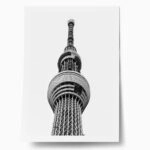 Poster BLACK AND WHITE ARCHITECTURAL OBSERVATION TOWER