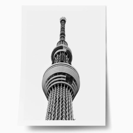 Poster BLACK AND WHITE ARCHITECTURAL OBSERVATION TOWER - Πολεις - Χαρτες