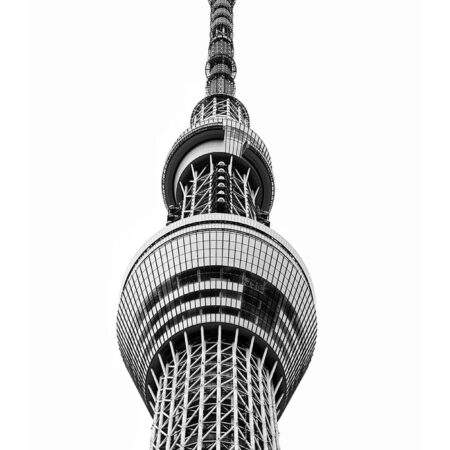 Poster BLACK AND WHITE ARCHITECTURAL OBSERVATION TOWER - Πολεις - Χαρτες Sticky 2