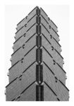 Poster BLACK AND WHITE ARCHITECTURAL PAGODA SKYSCRAPER