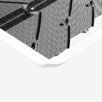 Poster BLACK AND WHITE ARCHITECTURAL PAGODA SKYSCRAPER