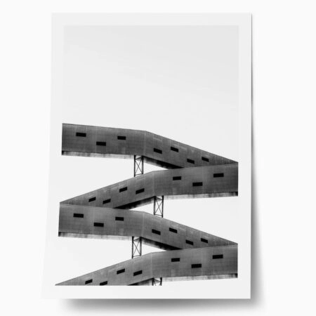 Poster BLACK AND WHITE ARCHITECTURAL PEDESTRIAN BRIDGES - Πολεις - Χαρτες