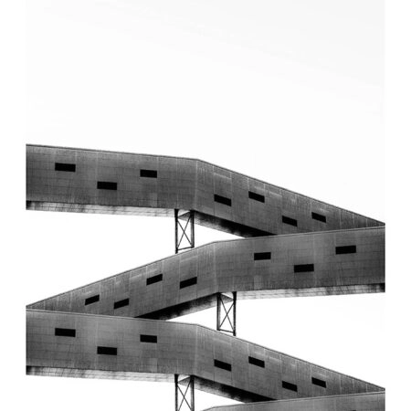 Poster BLACK AND WHITE ARCHITECTURAL PEDESTRIAN BRIDGES - Πολεις - Χαρτες Sticky 2