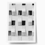 Poster BLACK AND WHITE ARCHITECTURAL PERFORATED BALCONIES