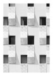 Poster BLACK AND WHITE ARCHITECTURAL PERFORATED BALCONIES
