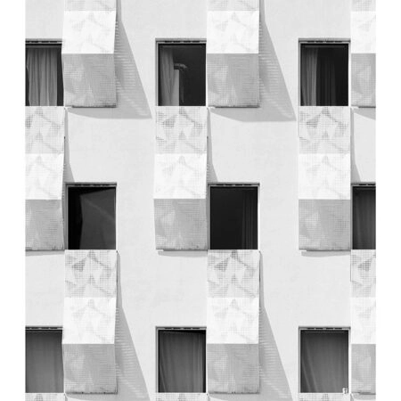 Poster BLACK AND WHITE ARCHITECTURAL PERFORATED BALCONIES - Πολεις - Χαρτες Sticky 2