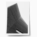 Poster BLACK AND WHITE ARCHITECTURAL PIERCED BRICK FACADE