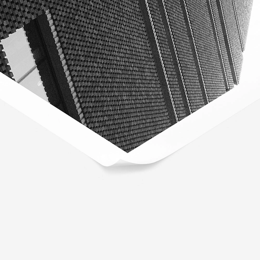 Poster BLACK AND WHITE ARCHITECTURAL PIERCED BRICK FACADE
