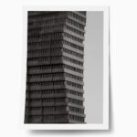 Poster BLACK AND WHITE ARCHITECTURAL PIXELATED FACADE