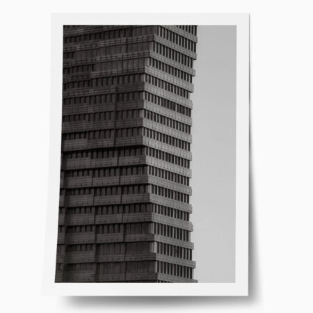 Poster BLACK AND WHITE ARCHITECTURAL PIXELATED FACADE - Πολεις - Χαρτες