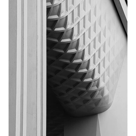 Poster BLACK AND WHITE ARCHITECTURAL REPEATING GEOMETRIC PATTERN - Πολεις - Χαρτες Sticky 2