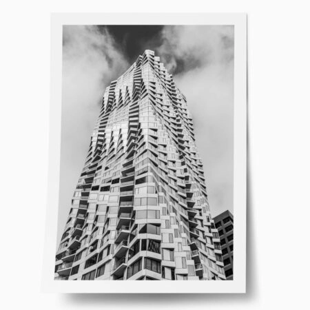 Poster BLACK AND WHITE ARCHITECTURAL RIPPLED FACADE - Πολεις - Χαρτες