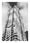 Poster BLACK AND WHITE ARCHITECTURAL RIPPLED FACADE