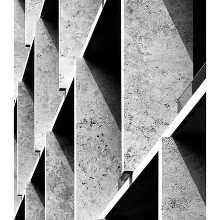 Poster BLACK AND WHITE ARCHITECTURAL RYTHMIC CONCRETE FINS - Πολεις - Χαρτες Sticky 2
