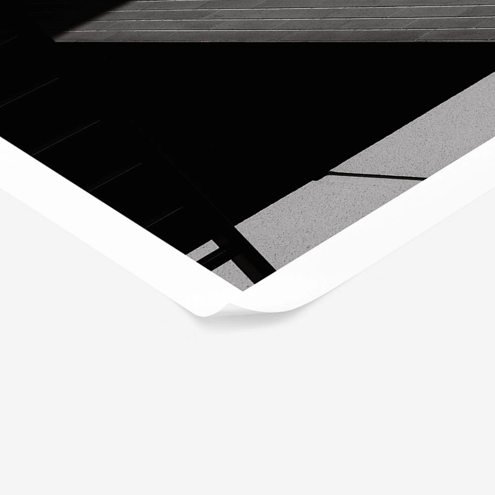 Poster BLACK AND WHITE ARCHITECTURAL SHADOWED BUILDING