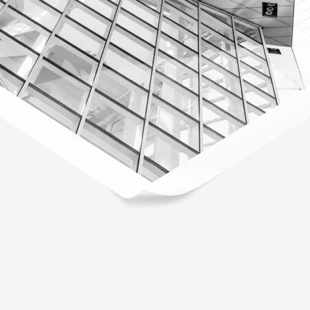 Poster BLACK AND WHITE ARCHITECTURAL SHARP ANGLES - Πολεις - Χαρτες Sticky 1