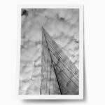 Poster BLACK AND WHITE ARCHITECTURAL SHARP CORNER CLOUDS