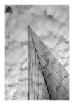 Poster BLACK AND WHITE ARCHITECTURAL SHARP CORNER CLOUDS