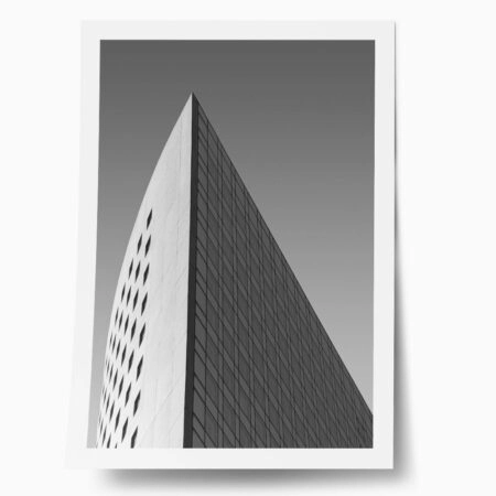 Poster BLACK AND WHITE ARCHITECTURAL SHARP CORNER SKYSCRAPER - Πολεις - Χαρτες