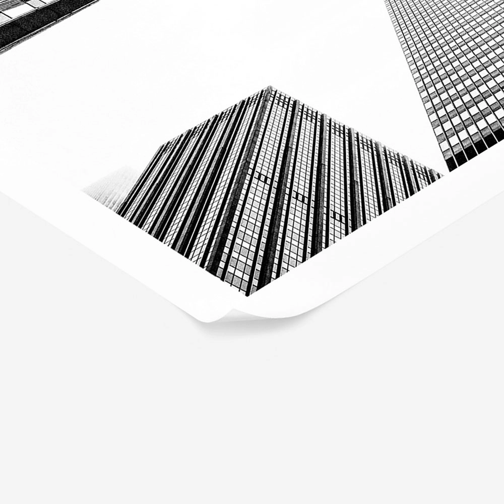 Poster BLACK AND WHITE ARCHITECTURAL SKYSCRAPERS 2