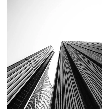 Poster BLACK AND WHITE ARCHITECTURAL SKYSCRAPERS 4 - Πολεις - Χαρτες Sticky 2