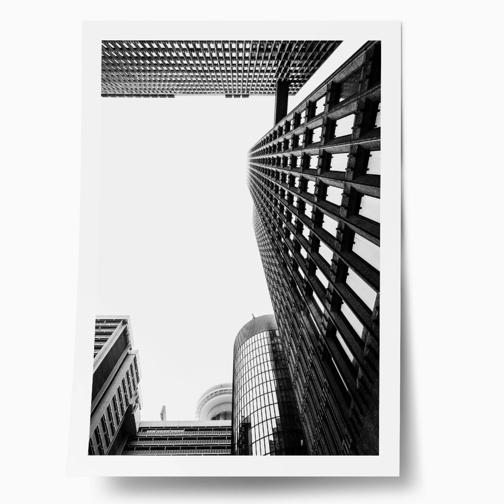Poster BLACK AND WHITE ARCHITECTURAL SKYSCRAPERS 9