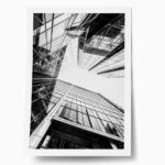 Poster BLACK AND WHITE ARCHITECTURAL SKYSCRAPERS