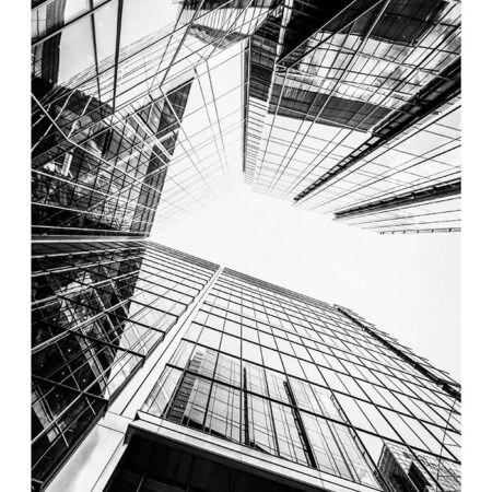 Poster BLACK AND WHITE ARCHITECTURAL SKYSCRAPERS - Πολεις - Χαρτες Sticky 2