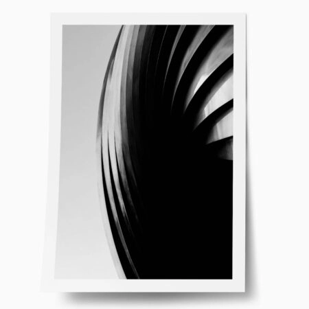 Poster BLACK AND WHITE ARCHITECTURAL SPIRAL PATTERN - Πολεις - Χαρτες