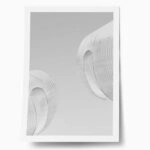 Poster BLACK AND WHITE ARCHITECTURAL SPIRAL SHAPED STRUCTURES