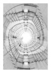 Poster BLACK AND WHITE ARCHITECTURAL SPIRAL STAIRCASE 2