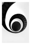 Poster BLACK AND WHITE ARCHITECTURAL SPIRAL STAIRCASE 3