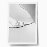 Poster BLACK AND WHITE ARCHITECTURAL SPIRAL STAIRCASE 4