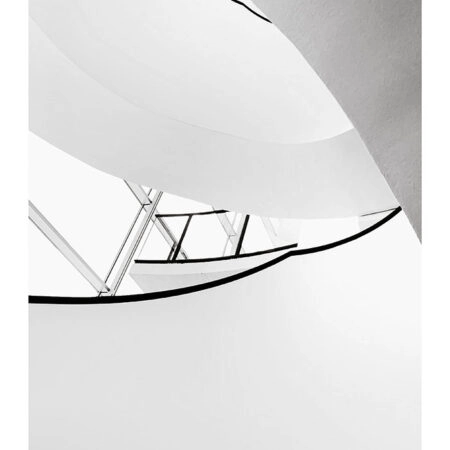 Poster BLACK AND WHITE ARCHITECTURAL SPIRAL STAIRCASE 4 - Πολεις - Χαρτες Sticky 2