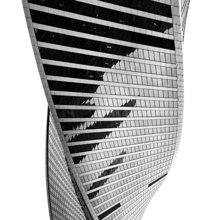 Poster BLACK AND WHITE ARCHITECTURAL SPIRALING TOWER - Πολεις - Χαρτες Sticky 2