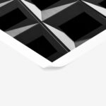 Poster BLACK AND WHITE ARCHITECTURAL SQUARE PATTERN FACADE