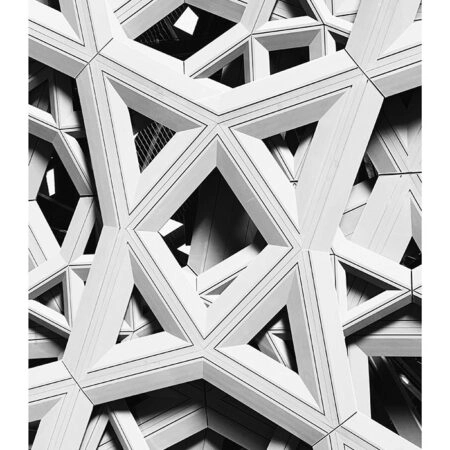 Poster BLACK AND WHITE ARCHITECTURAL STAR PATTERN - Πολεις - Χαρτες Sticky 2