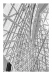 Poster BLACK AND WHITE ARCHITECTURAL STEEL AND GLASS ROOF
