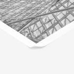 Poster BLACK AND WHITE ARCHITECTURAL STEEL AND GLASS ROOF