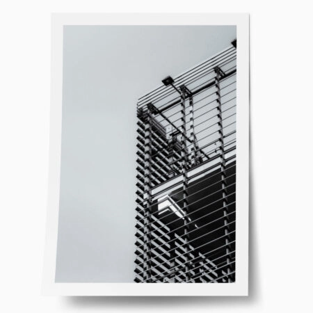 Poster BLACK AND WHITE ARCHITECTURAL STEEL EXTERIOR FACADE - Πολεις - Χαρτες
